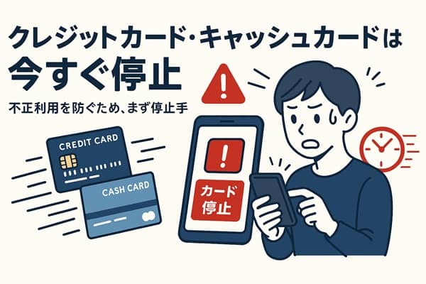 財布を落としたらクレジットカードを停止