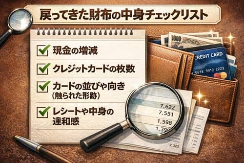 財布が戻ってきたときの中身チェック