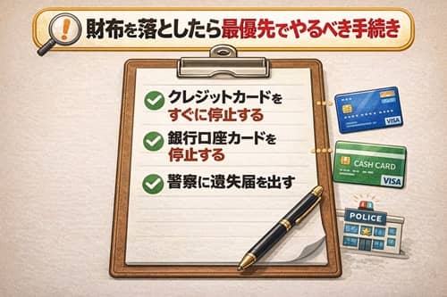 財布落としたときにすべき３つのこと